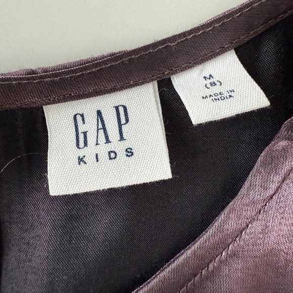 Gap Kids Shine Satin Dress Purple Orchid size 8 - Picture 7 of 10